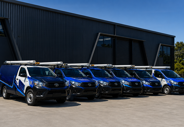 Fleet of Willoughby Blocked Drains plumbing vans